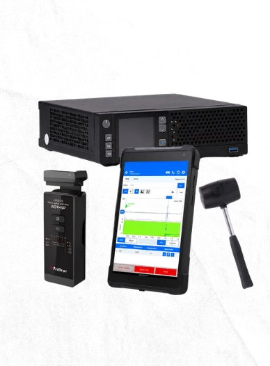 View of the DVS mobile application for optical cable measurements