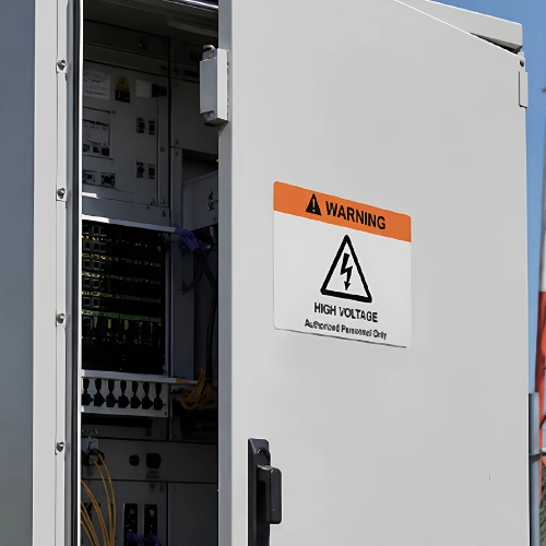 M400B safety warning label